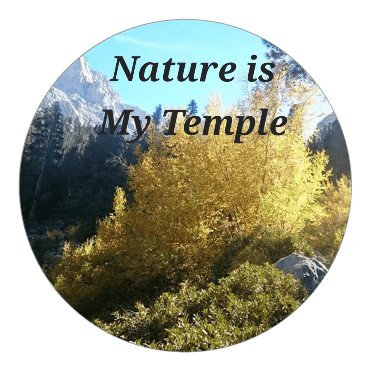 FAITH - NATURE IS MY TEMPLE- Men's Short Sleeve Tee Shirt