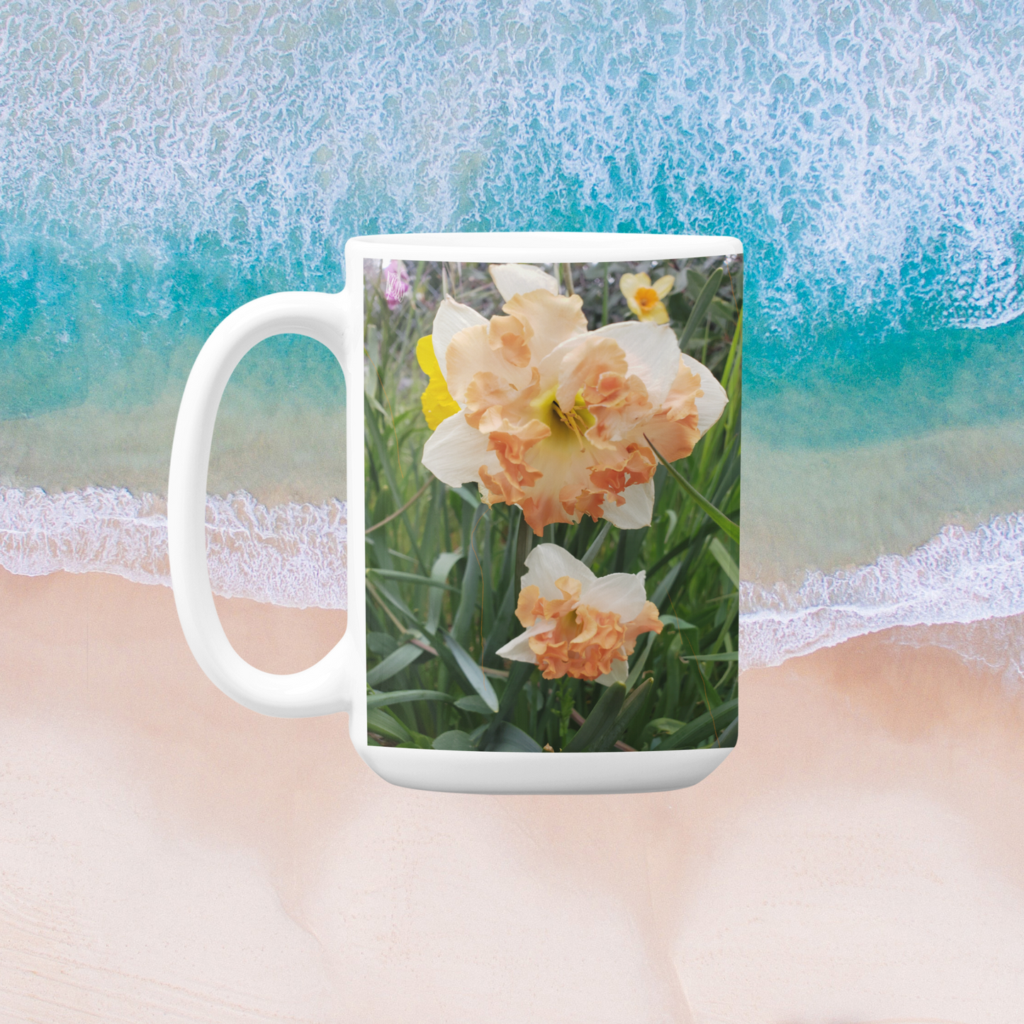 15 oz Ceramic Mug - Wagonesta - Daffodil Doubles