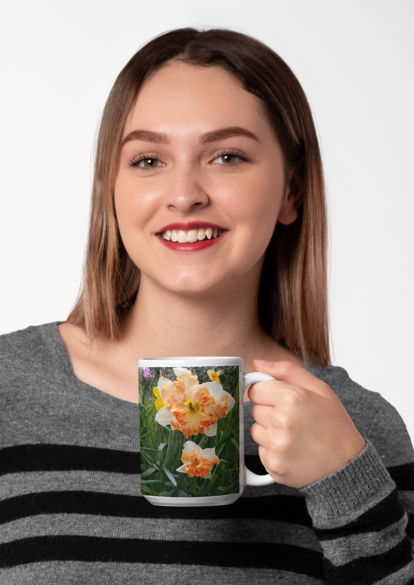 15 oz Ceramic Mug - Wagonesta - Daffodil Doubles