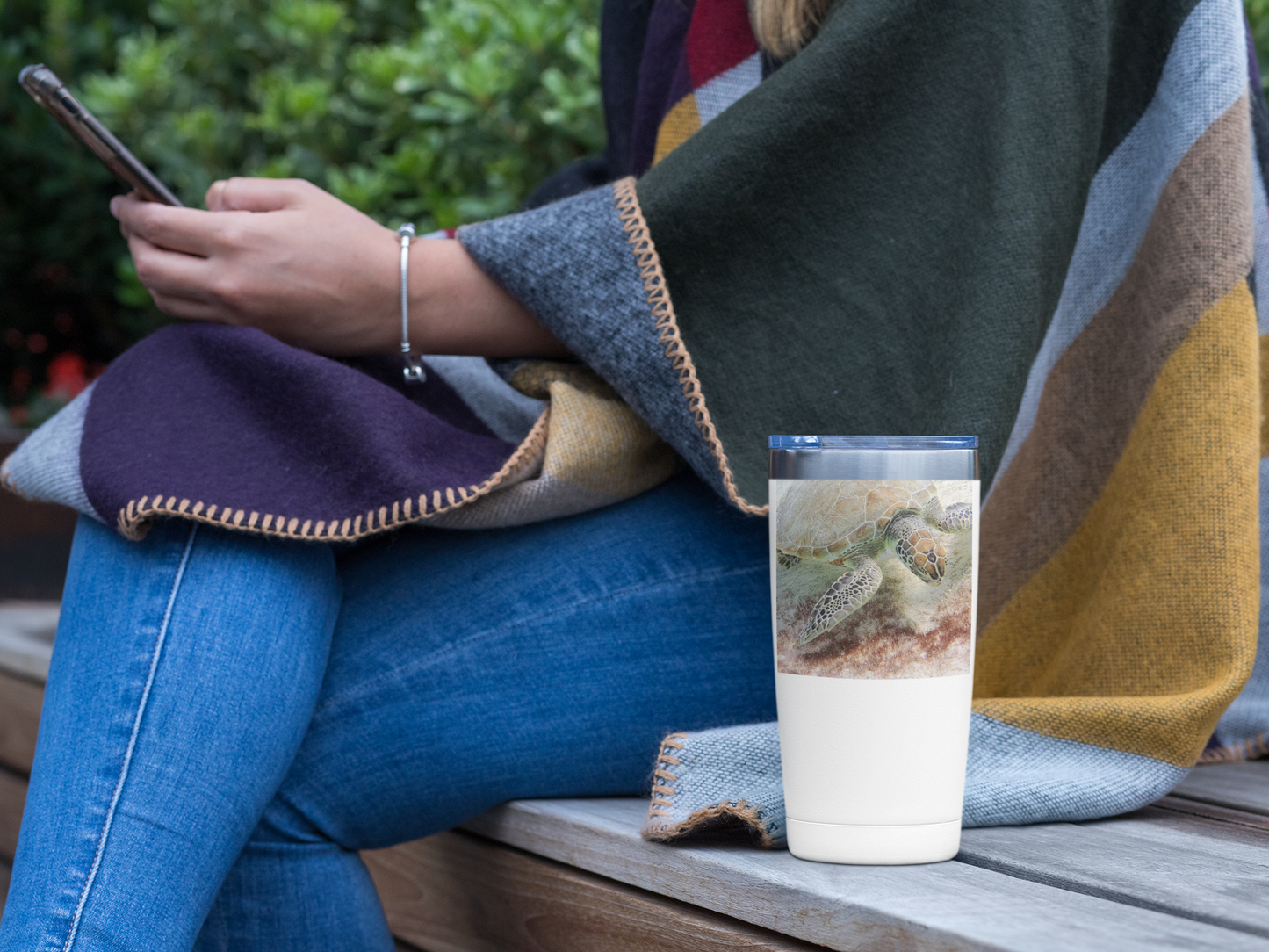 14 oz. Premium Travel Tumbler - Wagonesta - Sea Turtle
