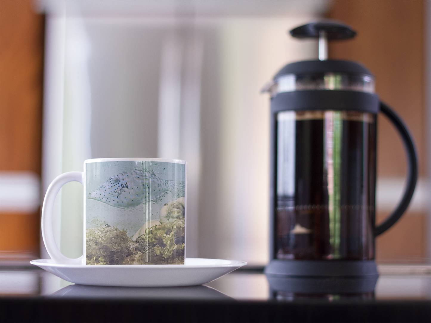 11 oz Ceramic Mug - Wagonesta - Blue Fish