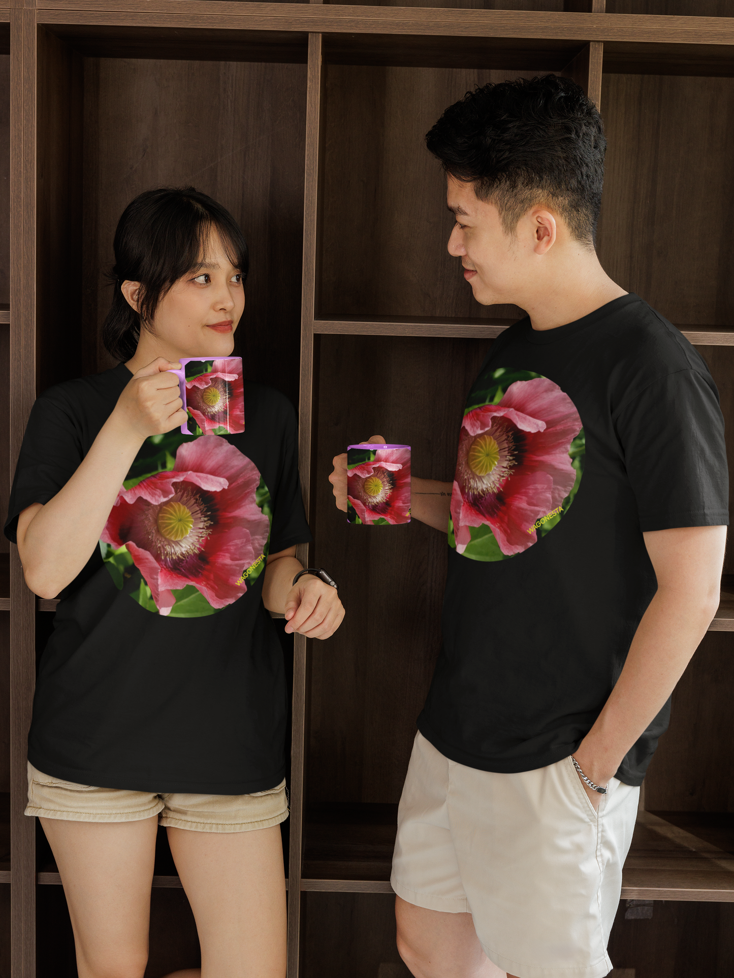 Oriental Poppy Women's Softstyle Tee - Gildan + Mug 'n Tee