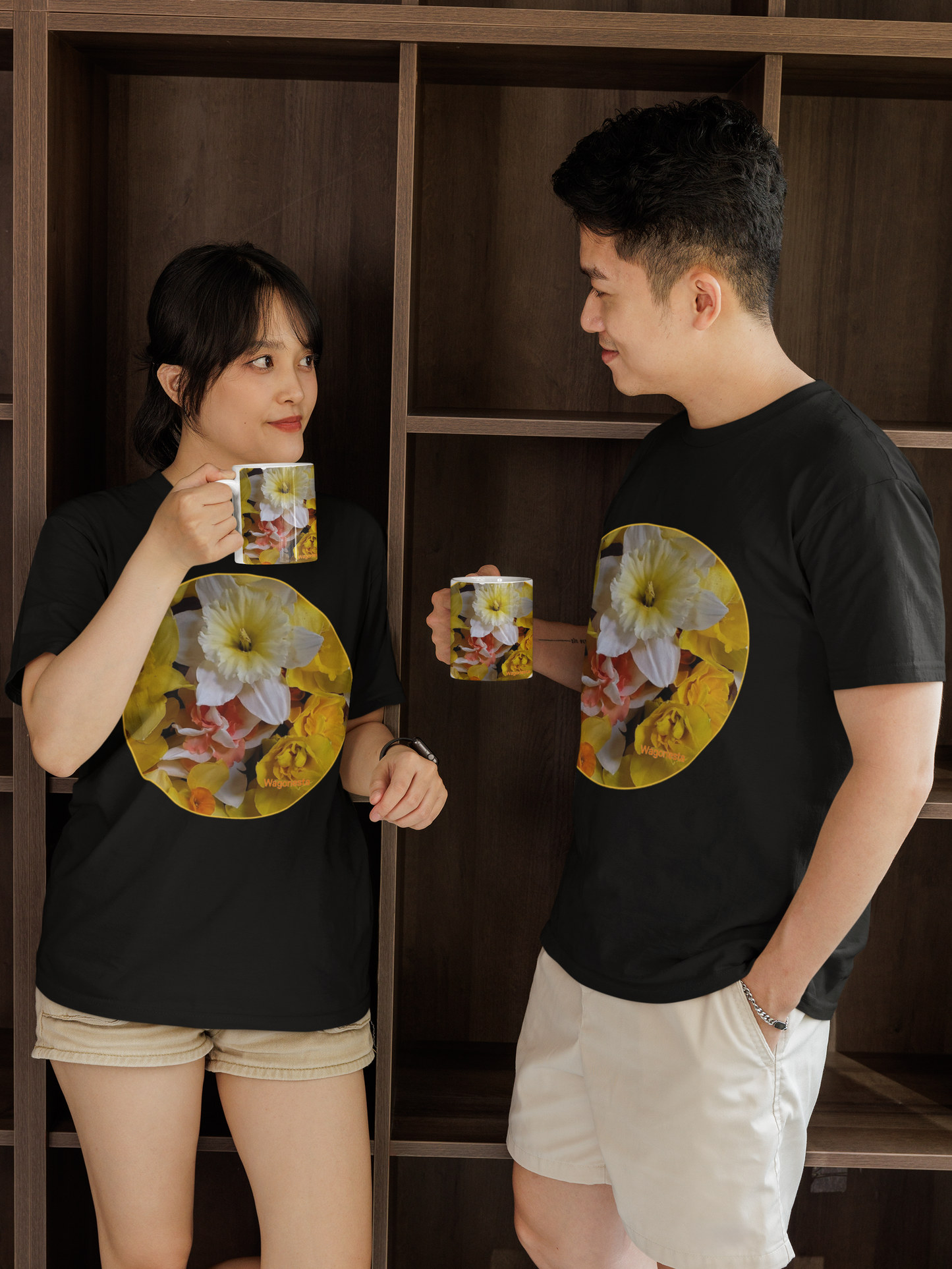 Daffodil Mixed Bouquet -Unisex Jersey Short Sleeve Tee - Bella+Canvas+Mug 'n Tee
