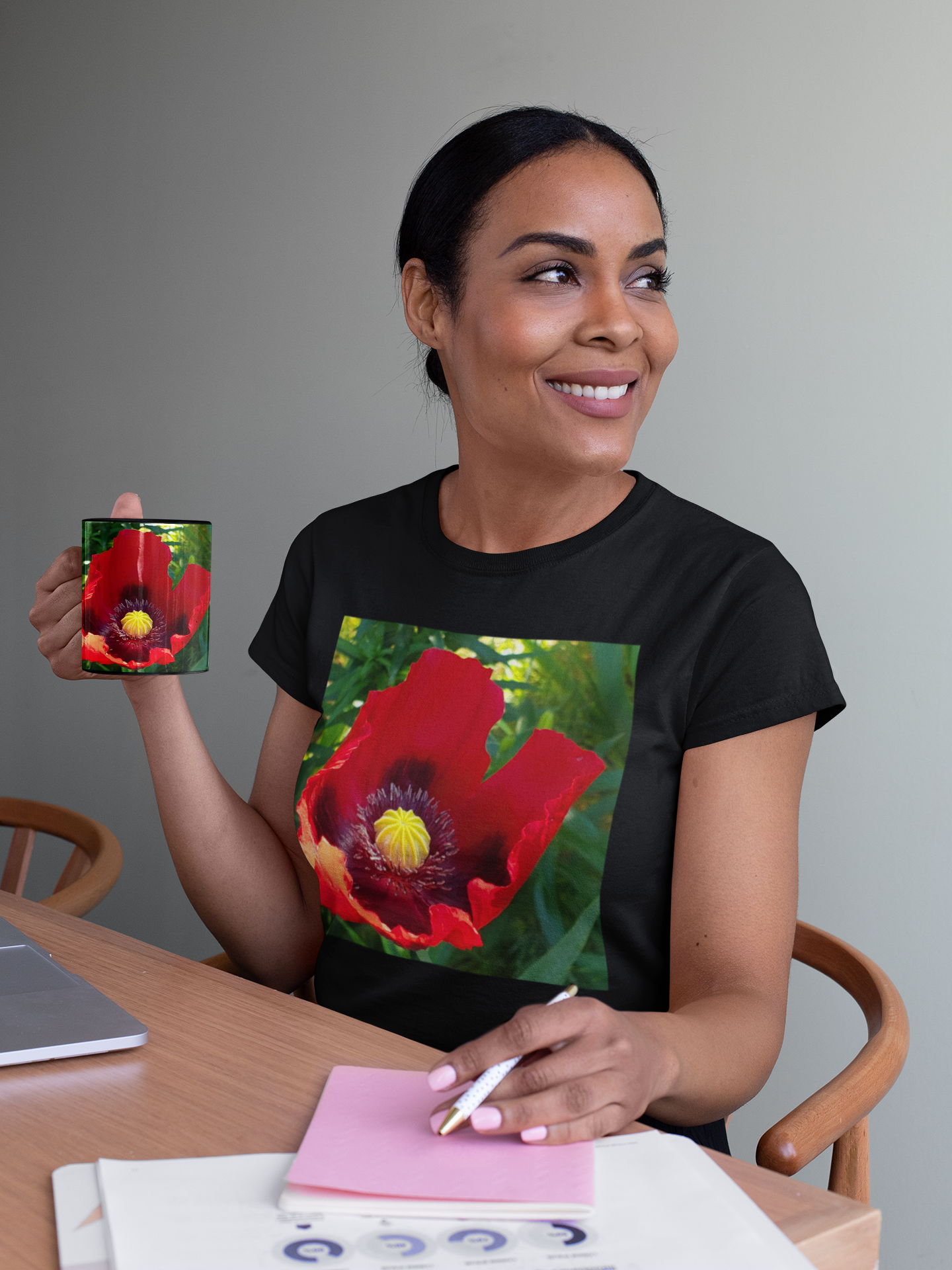 Poppies - Women's Softstyle Tee - Gildan + Mug 'n Tee