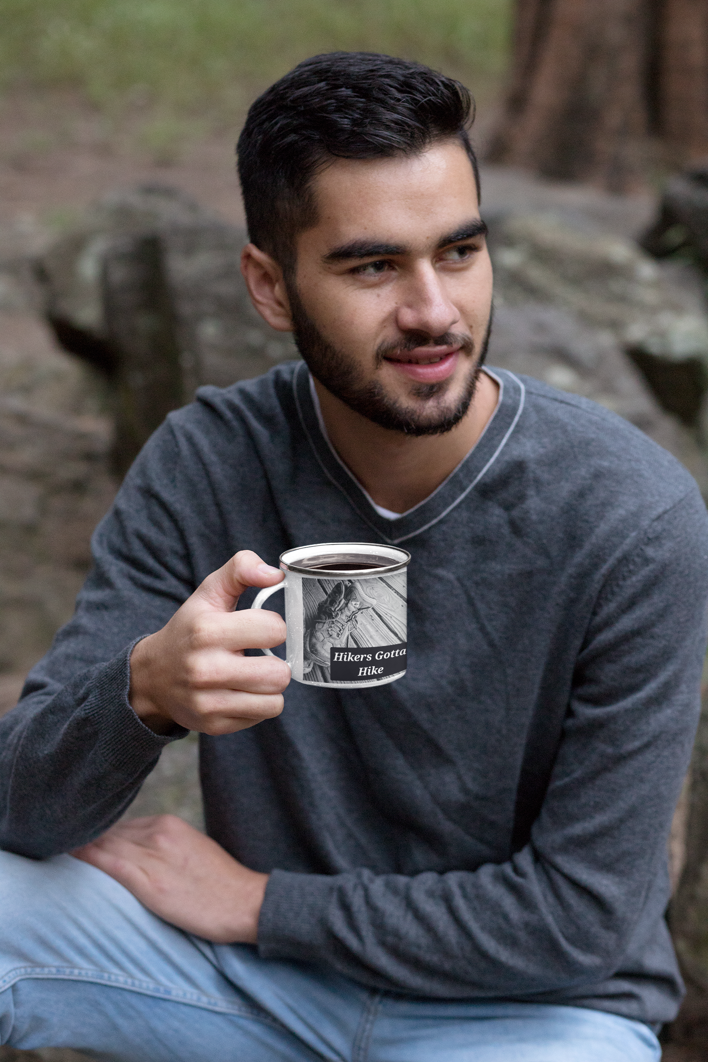 ENAMEL ** Campfire Mug - Wagonesta - Hikers Gotta Hike