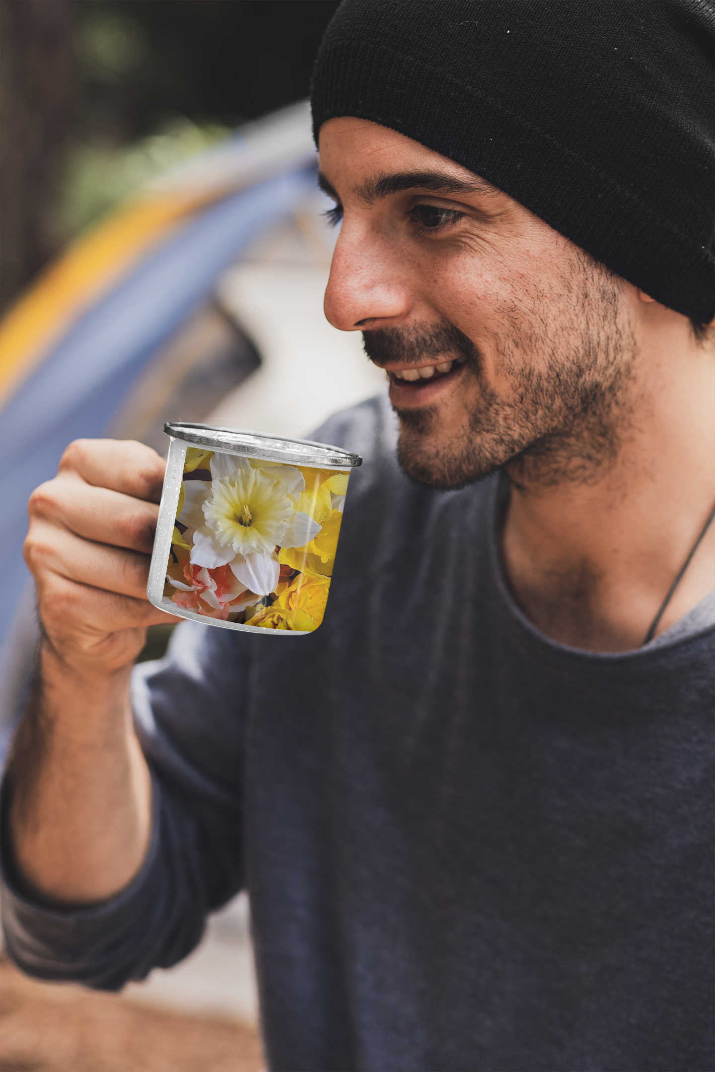 Enamel Mug - Wagonesta - Daffodil Mixed Bouquet