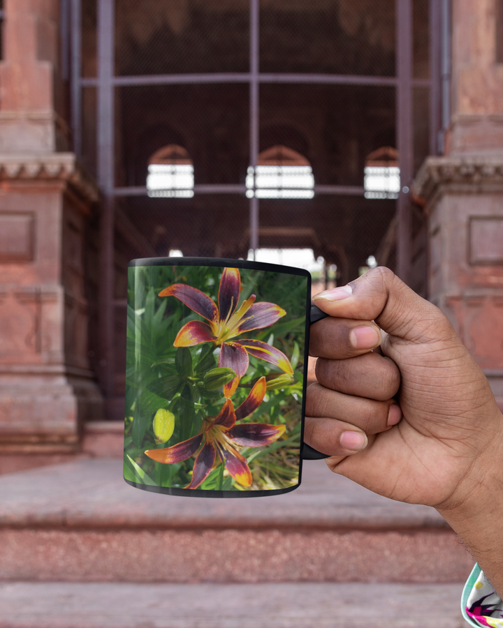 TIGER LILIES - Black Glossy Mug