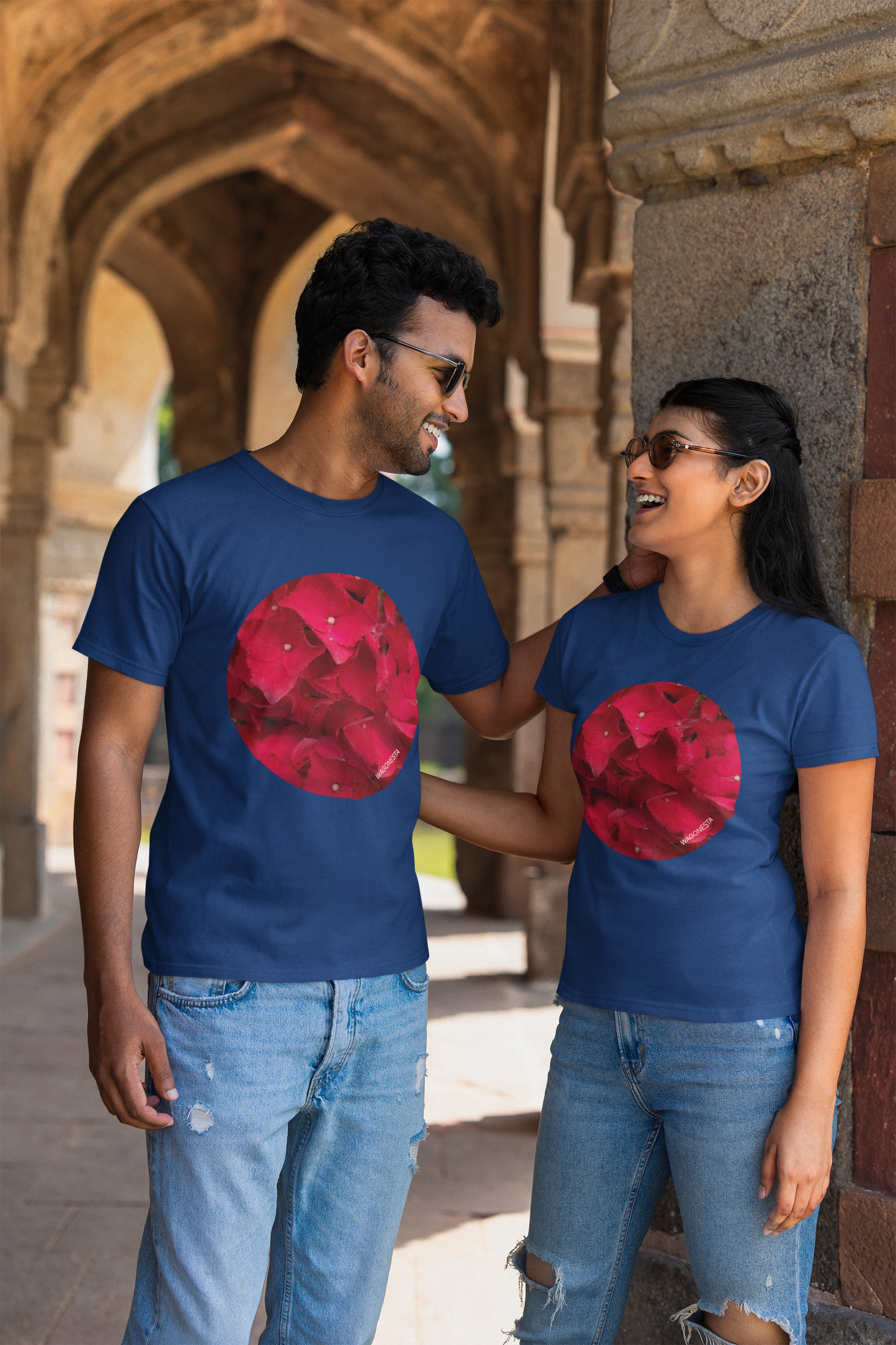 Red Hydrangea - Unisex Jersey Short Sleeve Tee - Bella+Canvas + Mug 'n Tee