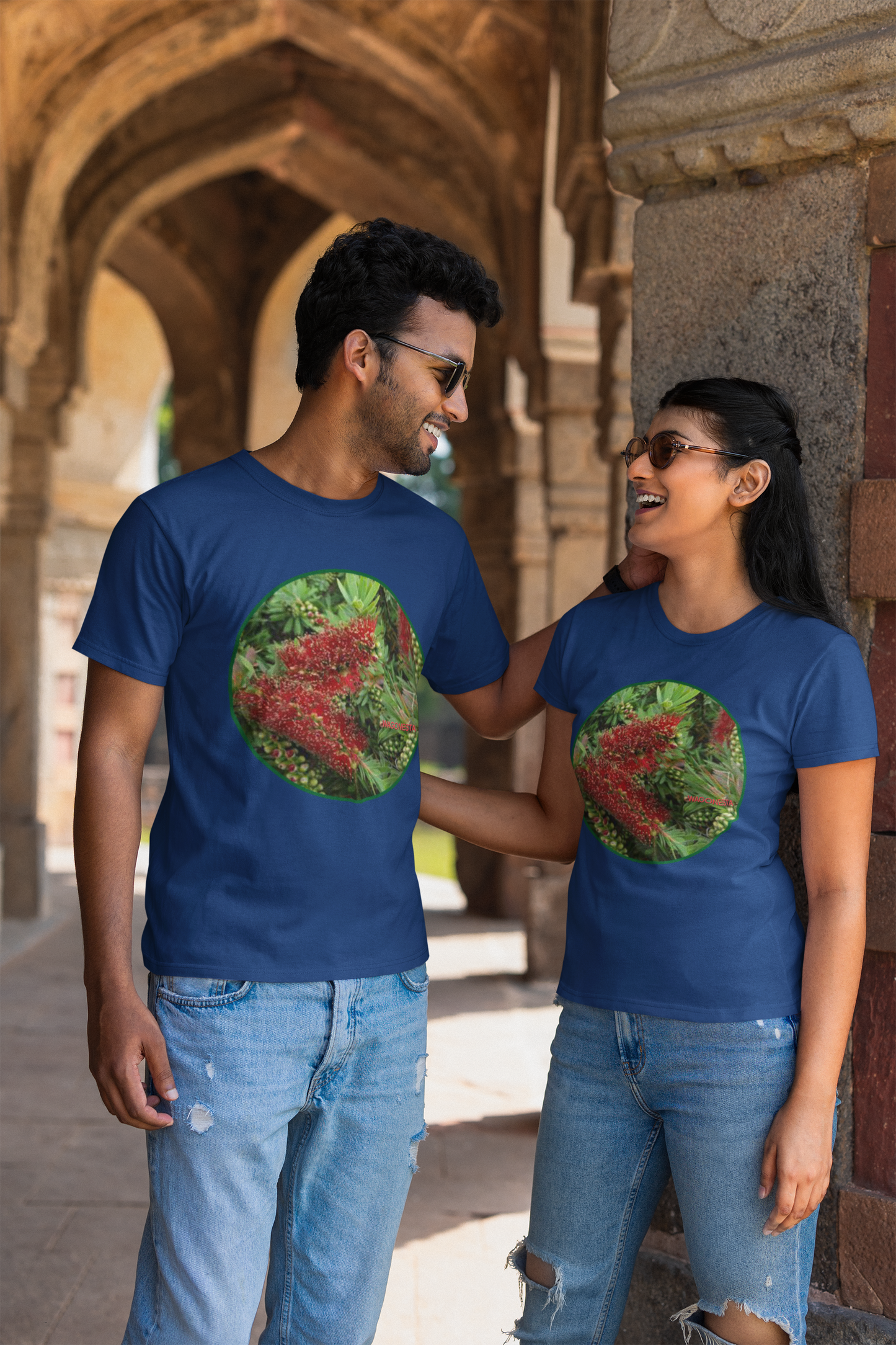 Gold Tipped Bottlebrush - Unisex Jersey Short Sleeve Tee - Bella+Canvas +Mug 'n Tee