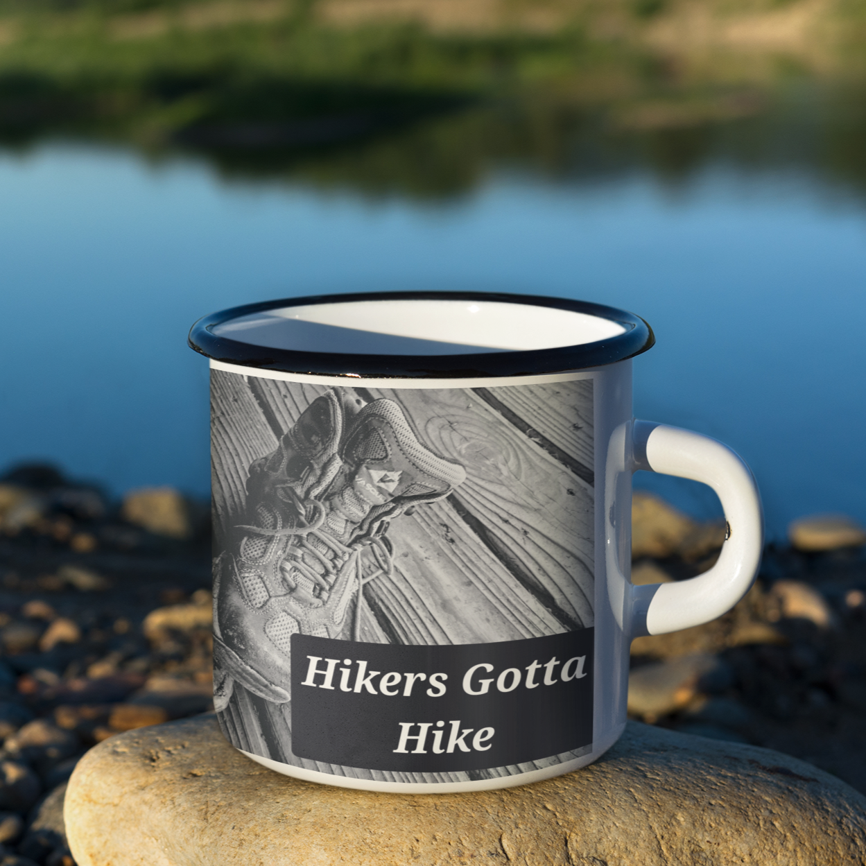 ENAMEL ** Campfire Mug - Wagonesta - Hikers Gotta Hike