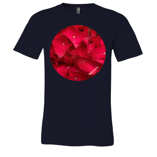 Red Hydrangea - Unisex Jersey Short Sleeve Tee - Bella+Canvas + Mug 'n Tee
