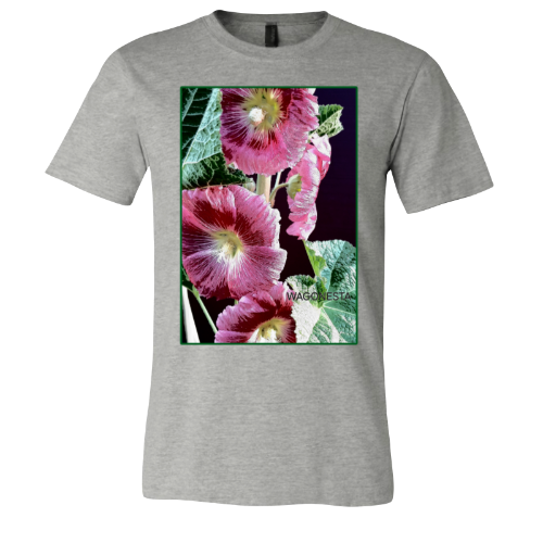 Hollyhocks - Unisex Jersey Short Sleeve Tee - Bella+Canvas + Mug 'n Tee
