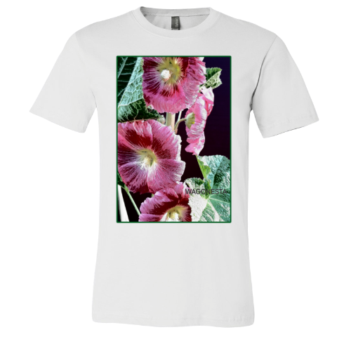 Hollyhocks - Unisex Jersey Short Sleeve Tee - Bella+Canvas + Mug 'n Tee