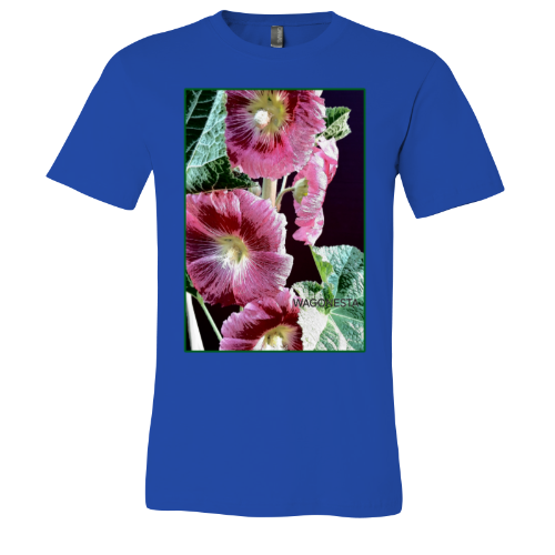Hollyhocks - Unisex Jersey Short Sleeve Tee - Bella+Canvas + Mug 'n Tee
