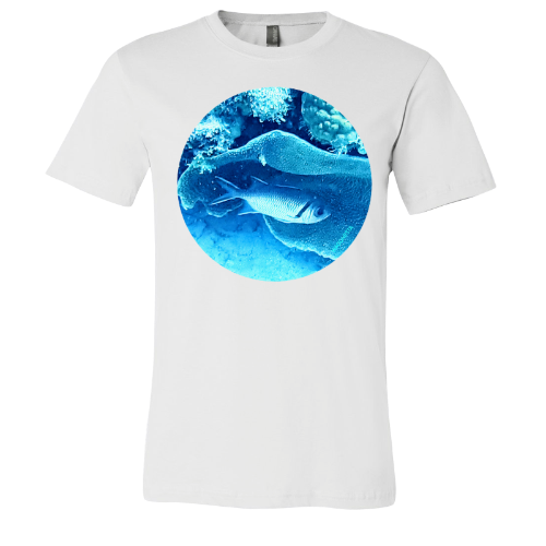 Fish in the Shadow - Unisex Jersey Short Sleeve Tee - Bella+Canvas + Mug 'n Tee