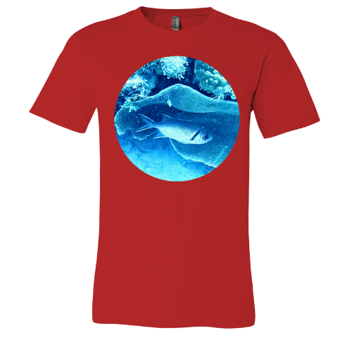 Fish in the Shadow - Unisex Jersey Short Sleeve Tee - Bella+Canvas + Mug 'n Tee
