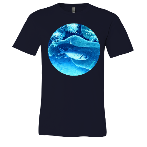 Fish in the Shadow - Unisex Jersey Short Sleeve Tee - Bella+Canvas + Mug 'n Tee