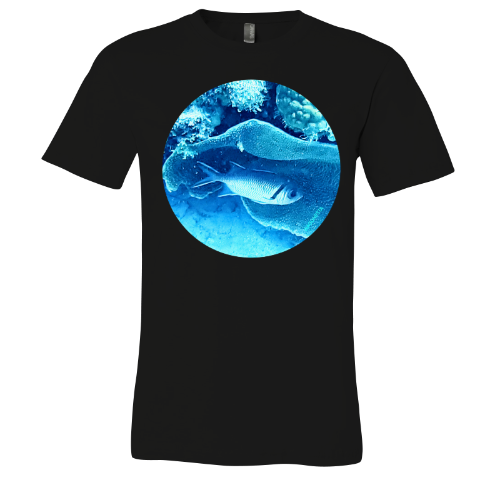 Fish in the Shadow - Unisex Jersey Short Sleeve Tee - Bella+Canvas + Mug 'n Tee