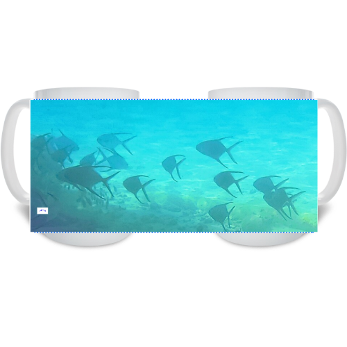 15 ounce Ceramic Mug - Wagonesta - School of Fish