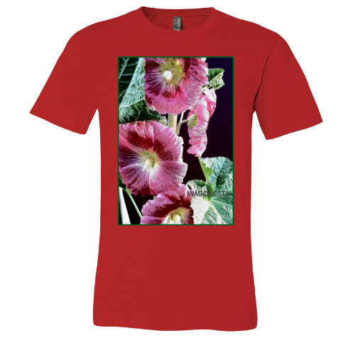 Hollyhocks - Unisex Jersey Short Sleeve Tee - Bella+Canvas + Mug 'n Tee