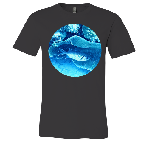 Fish in the Shadow - Unisex Jersey Short Sleeve Tee - Bella+Canvas + Mug 'n Tee