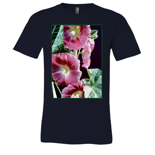 Hollyhocks - Unisex Jersey Short Sleeve Tee - Bella+Canvas + Mug 'n Tee