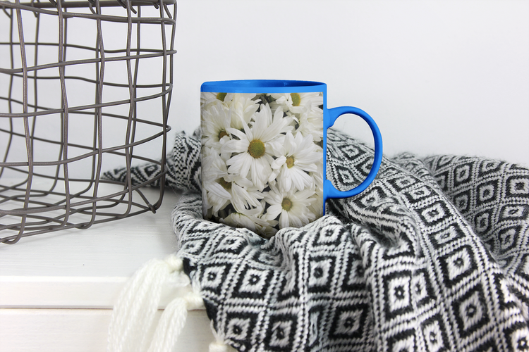 11 oz Two Tone Blue Mugs