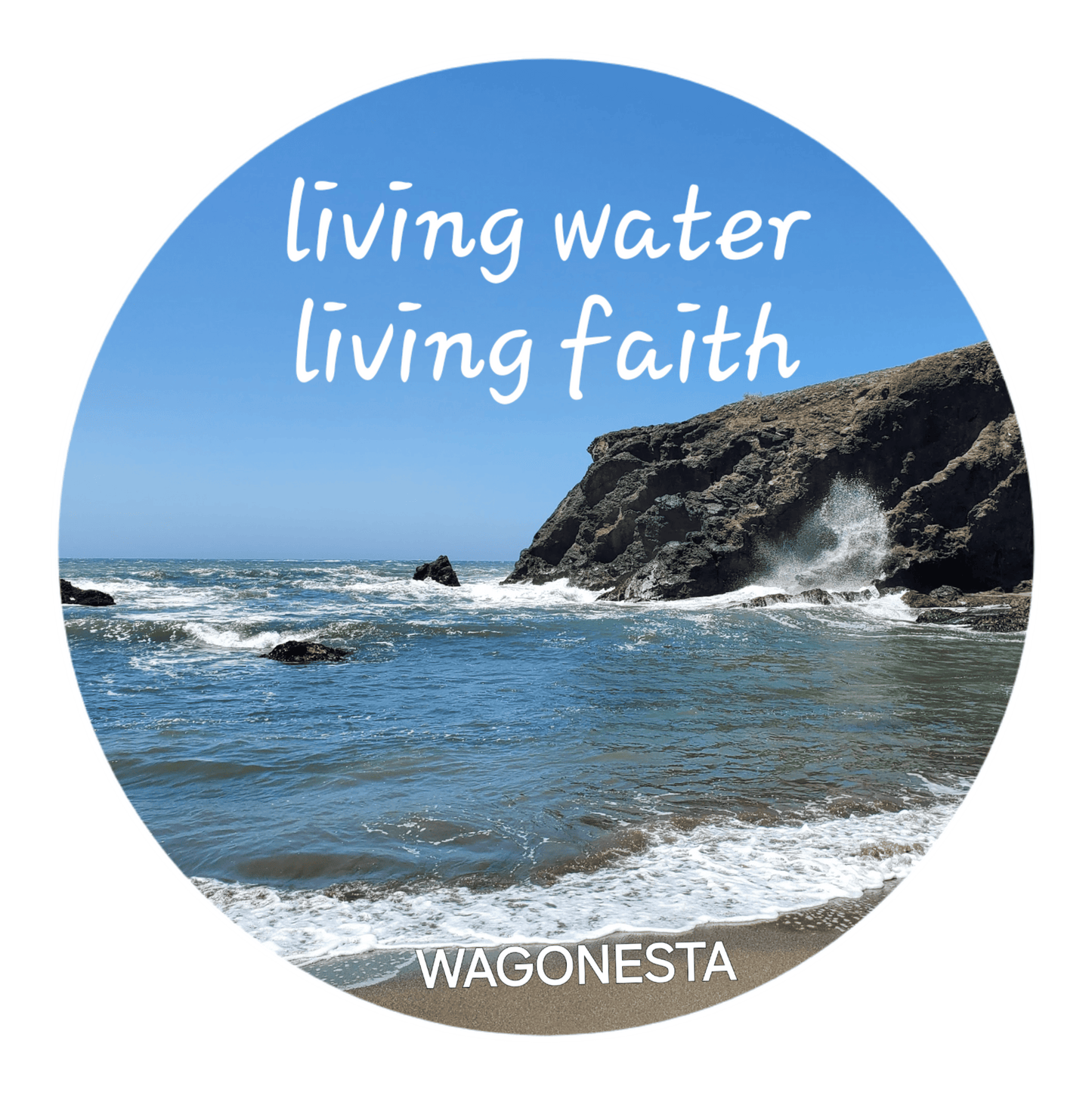 FAITH - LIVING WATER,  LIVING FAITH - Women's 100% Cotton Short Sleeve Tee