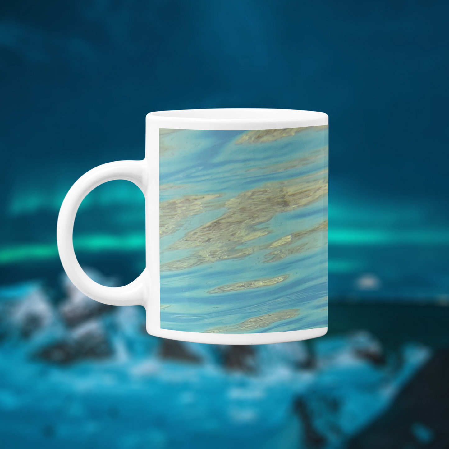 11 oz Ceramic Mug - Wagonesta - Golden Surface Water