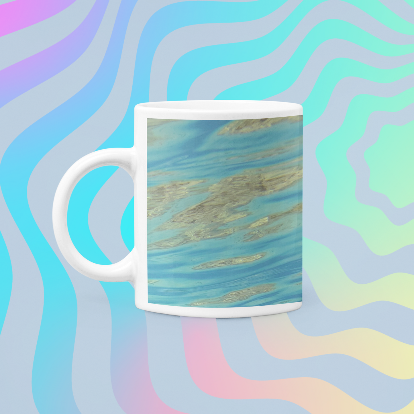 11 oz Ceramic Mug - Wagonesta - Golden Surface Water