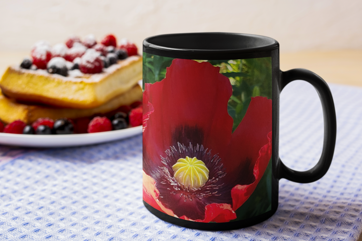 POPPY - Black Glossy Mug