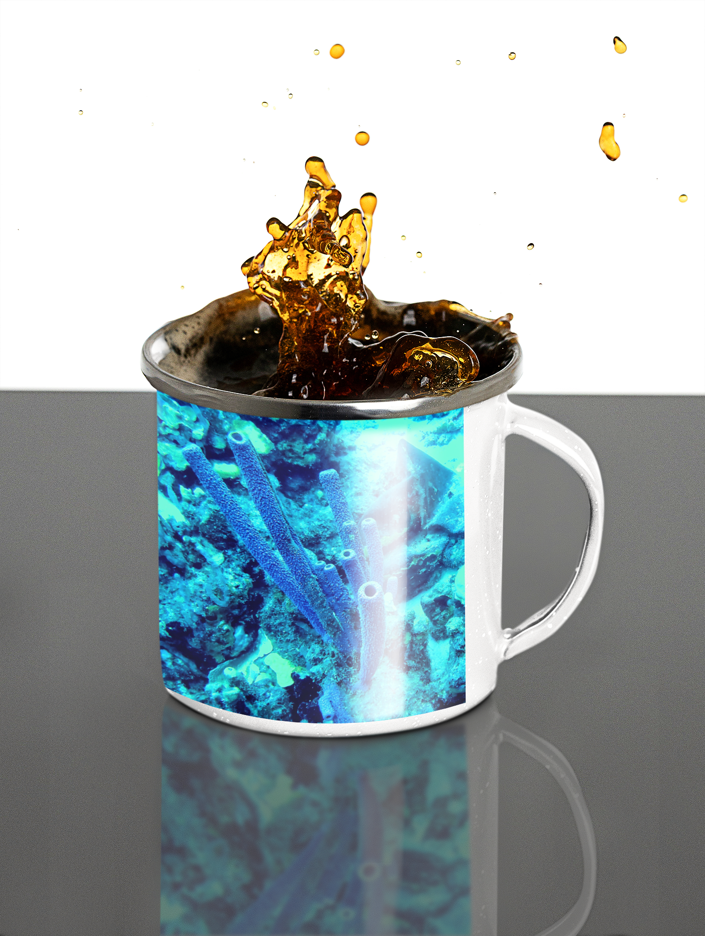 Enamel Mug - Wagonesta - Ocean Magic in Blue