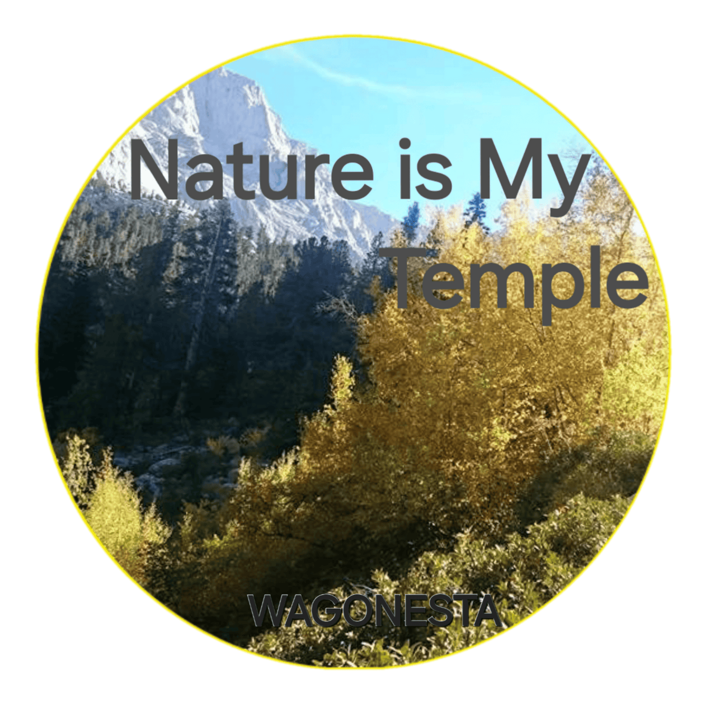 FAITH - NATURE IS MY TEMPLE -  Unisex Fitted T-Shirt