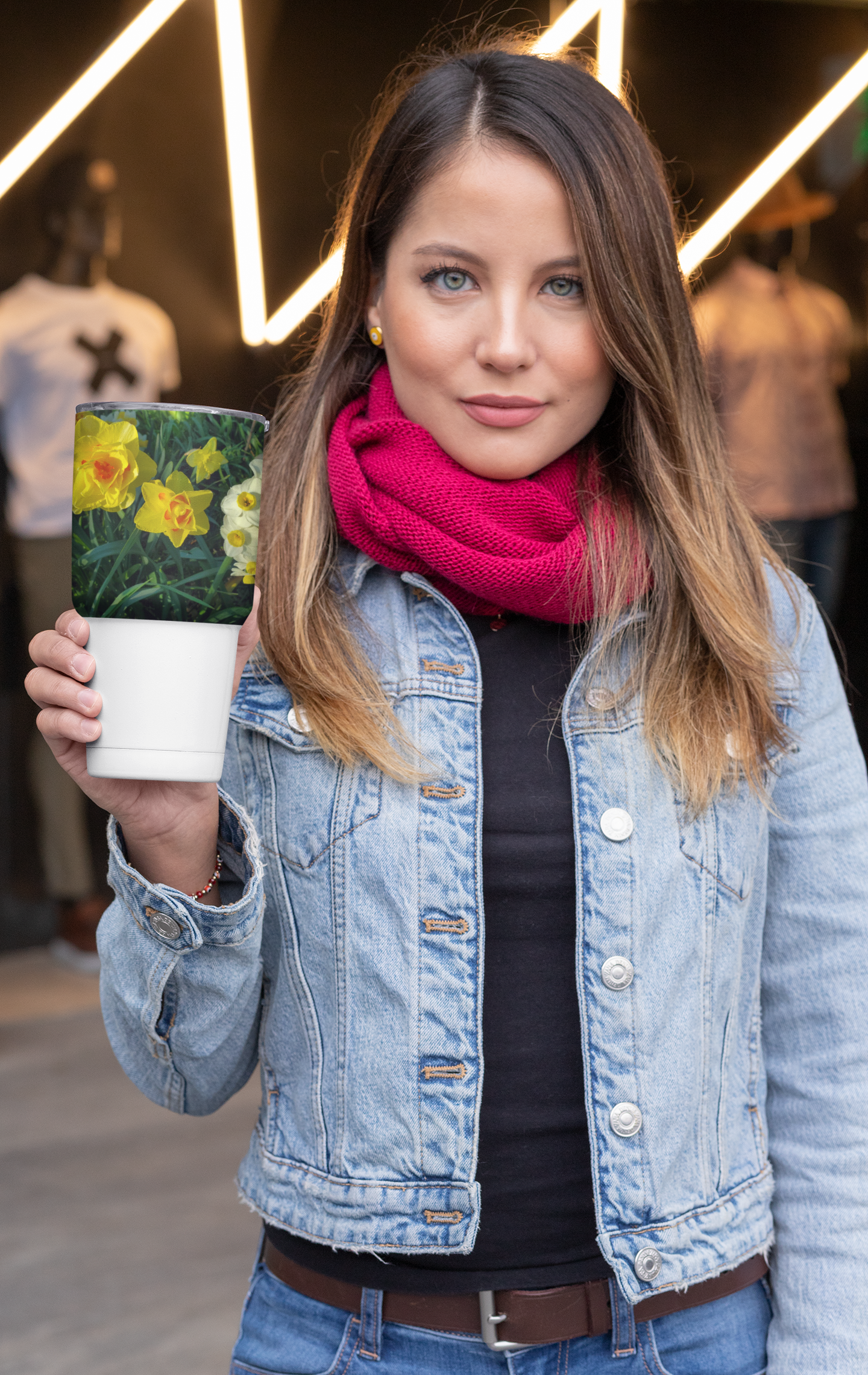 30 oz Insulated Steel Tumbler - Wagonesta - Group of Daffodils