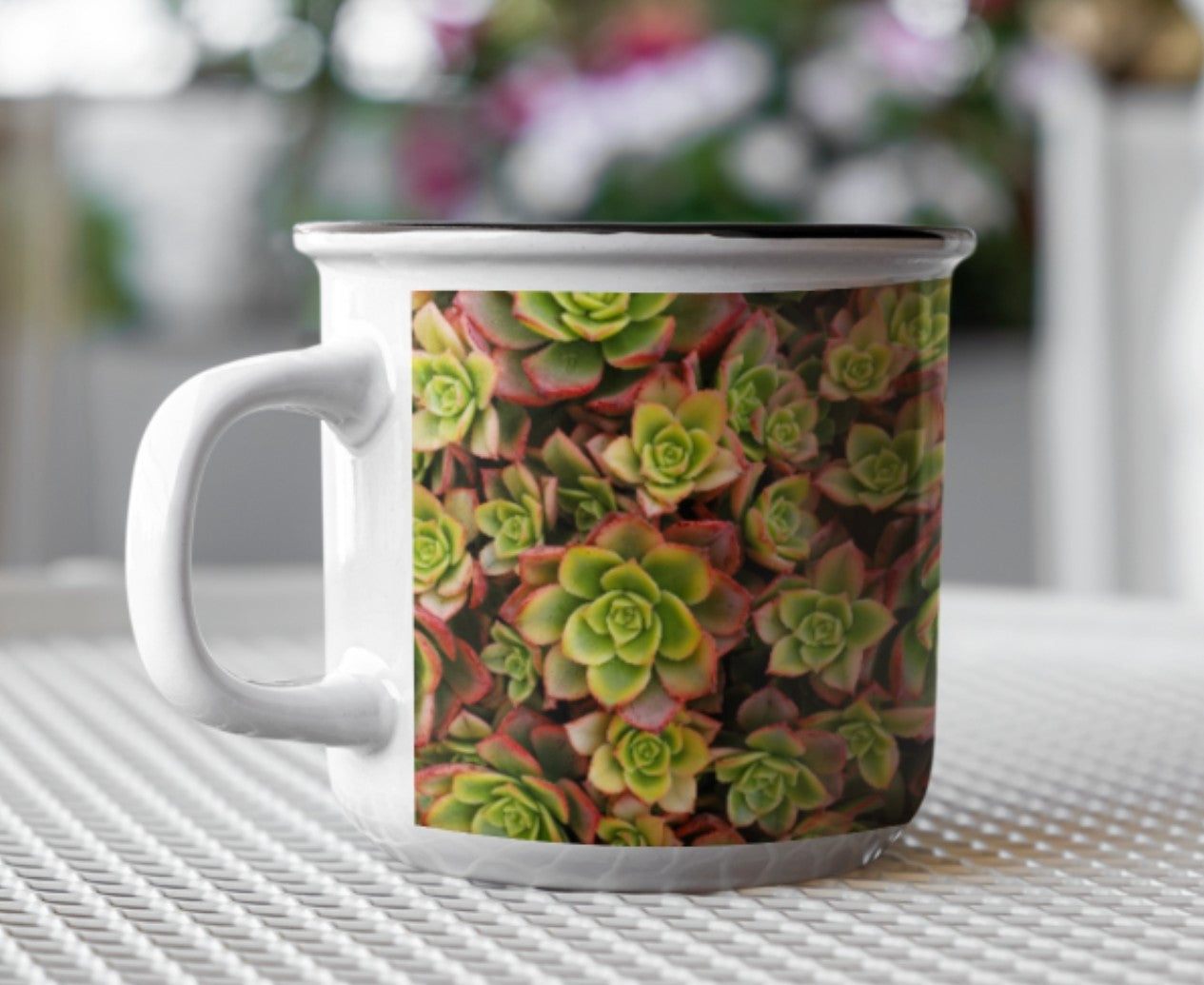 Enamel Mug - Wagonesta- Succulents