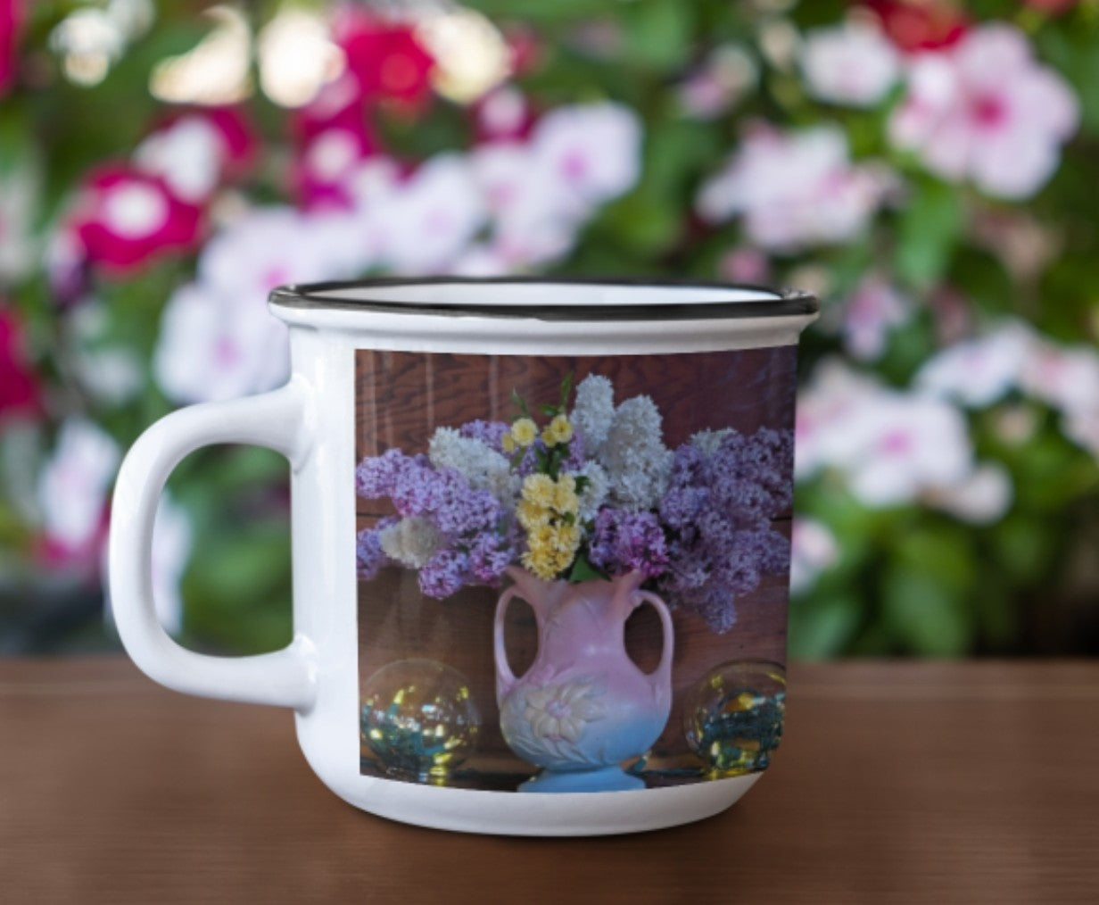 Enamel Mug - Wagonesta - Lilacs on the Mantle