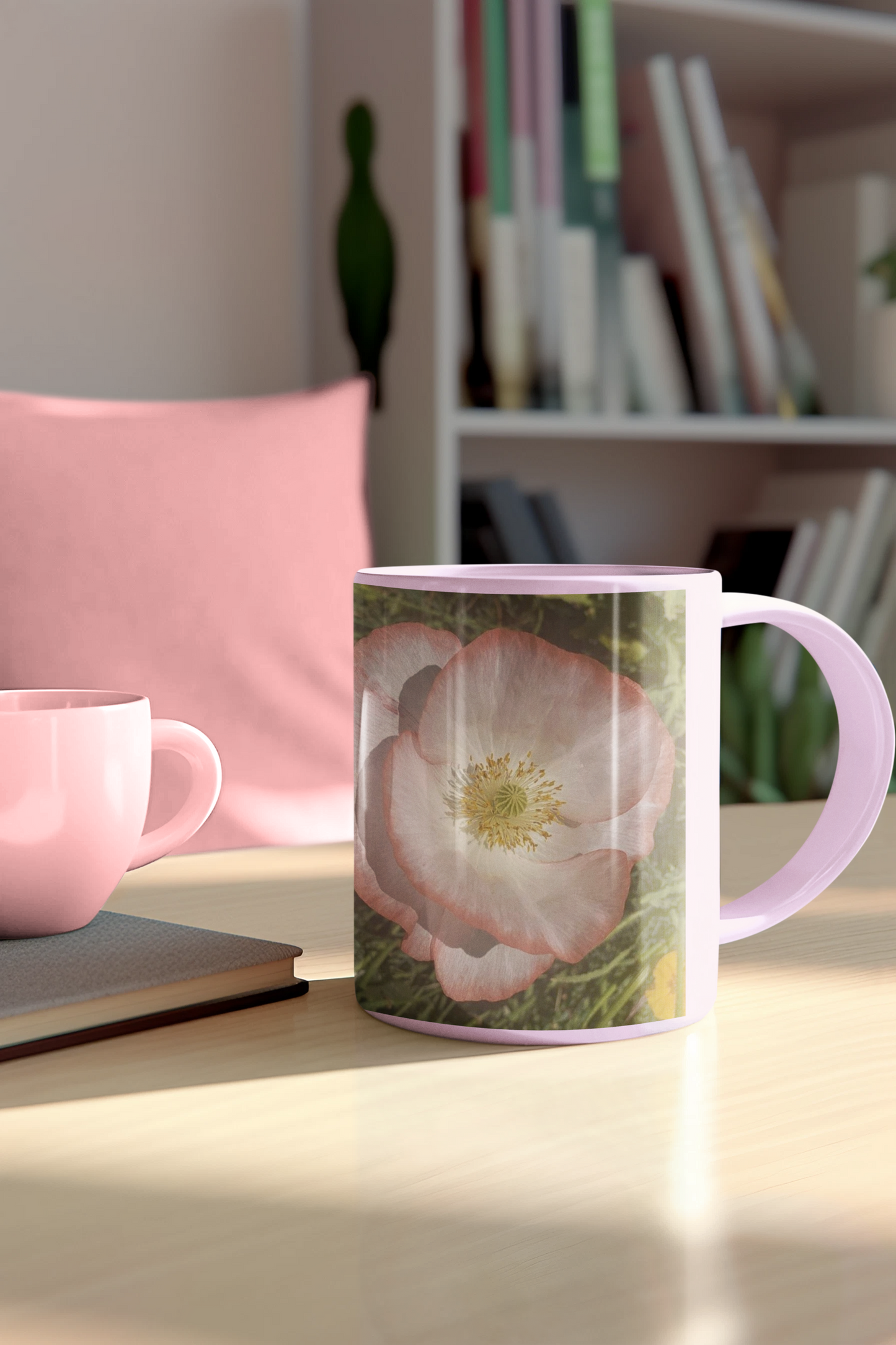 11 oz. Two-Tone Mug (Pink) - Wagonesta - Double Poppy