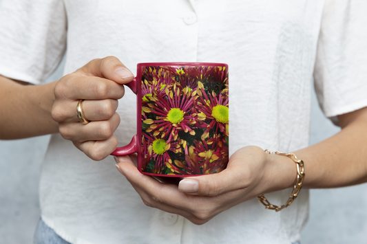 11 oz. Two-Tone Mug (Red)- Wagonesta - Neon Pops