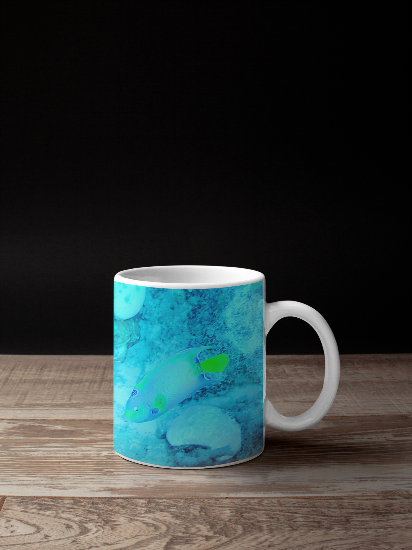 11 oz Ceramic Mug - Wagonesta - Fish with Neon Tail