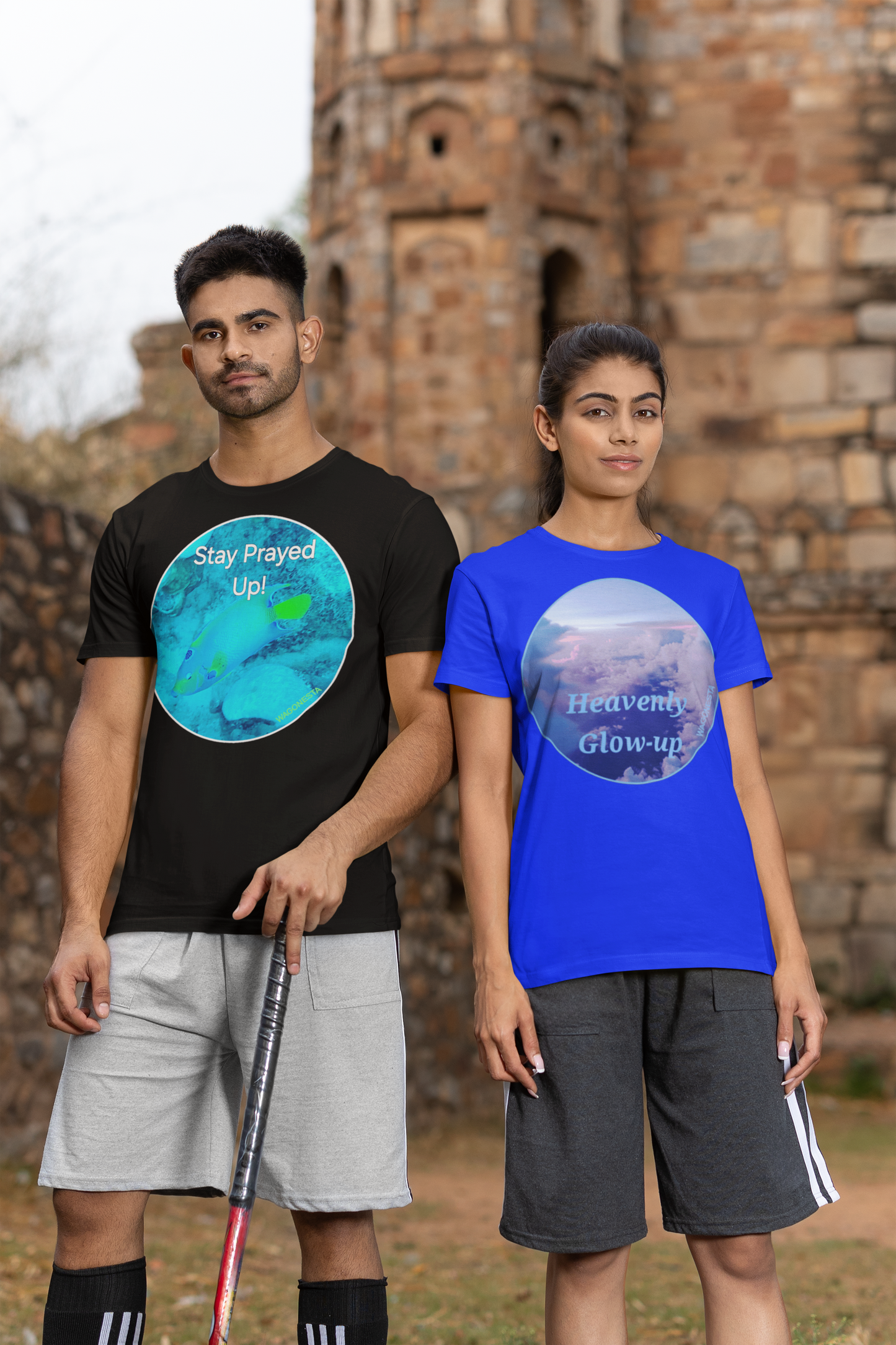 FAITH - STAYED PRAYED UP -Men's 100% Cotton Short Sleeve Tee