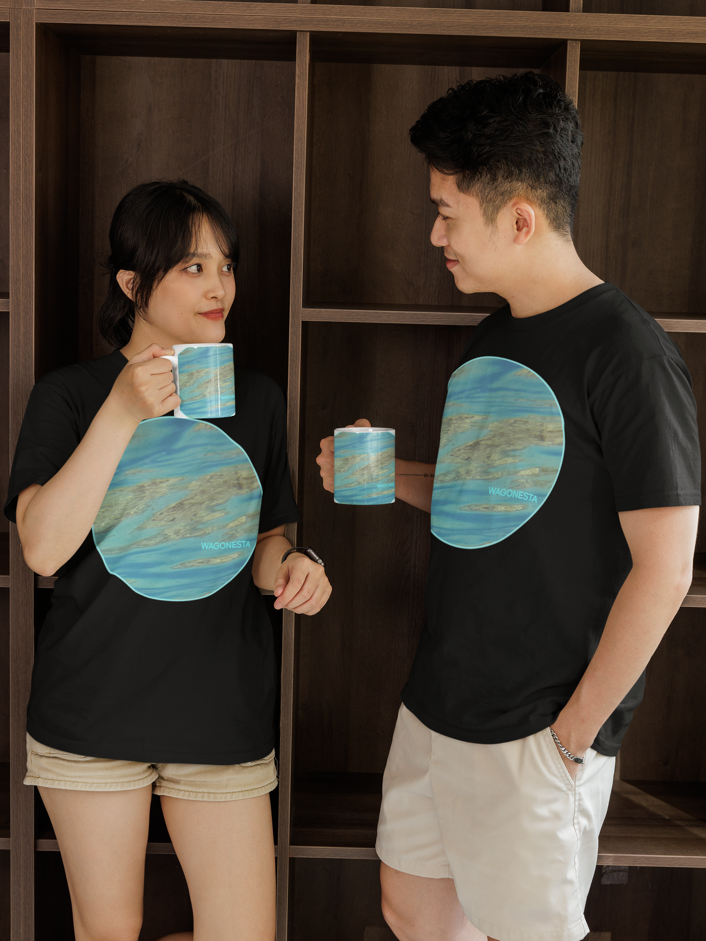 Golden Surface Water - Unisex Jersey Short Sleeve Tee - Bella+Canvas + Mug 'n Tee