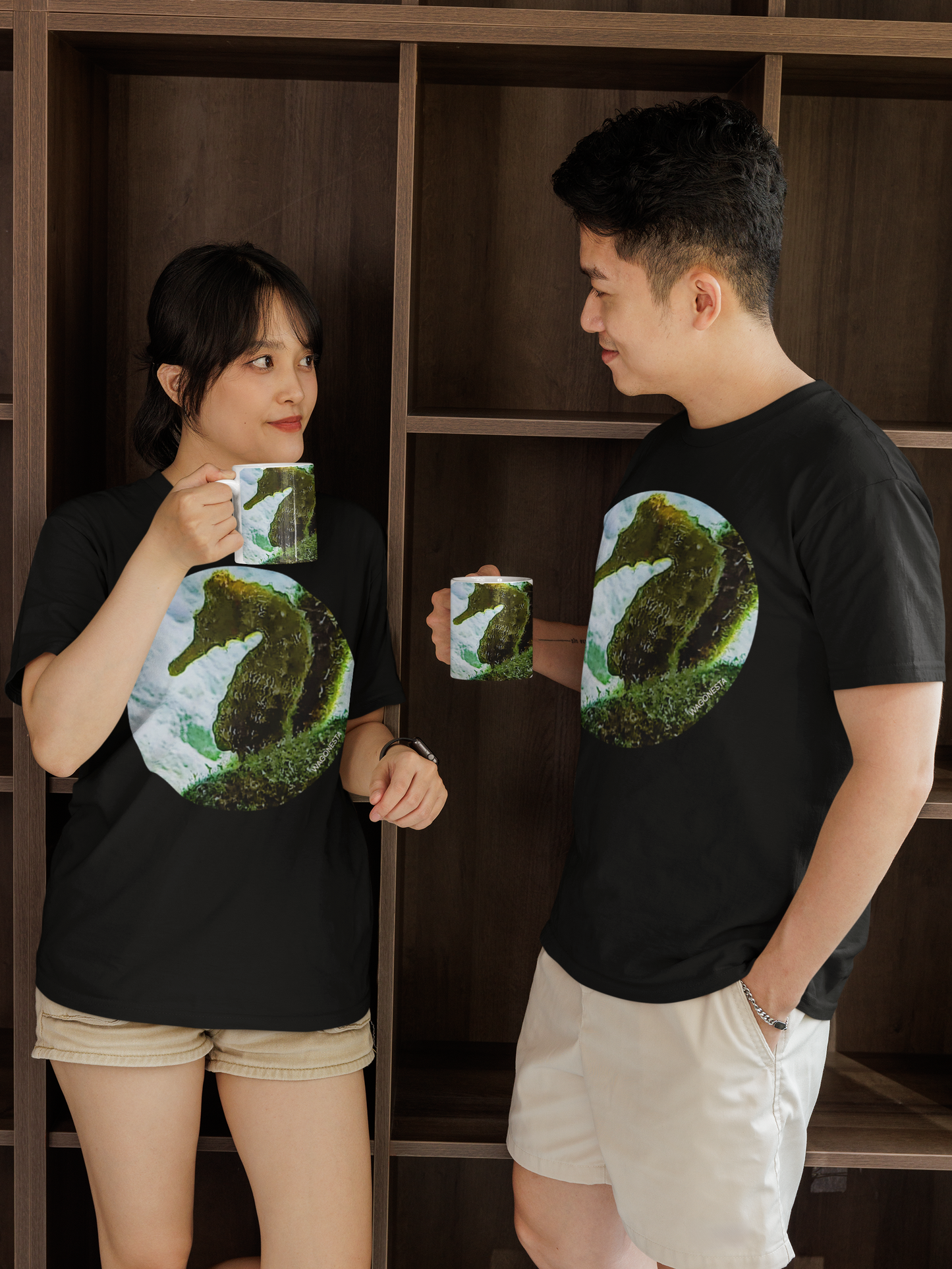 Seahorse - Unisex Jersey Short Sleeve Tee - Bella+Canvas + Mug 'n  Tee