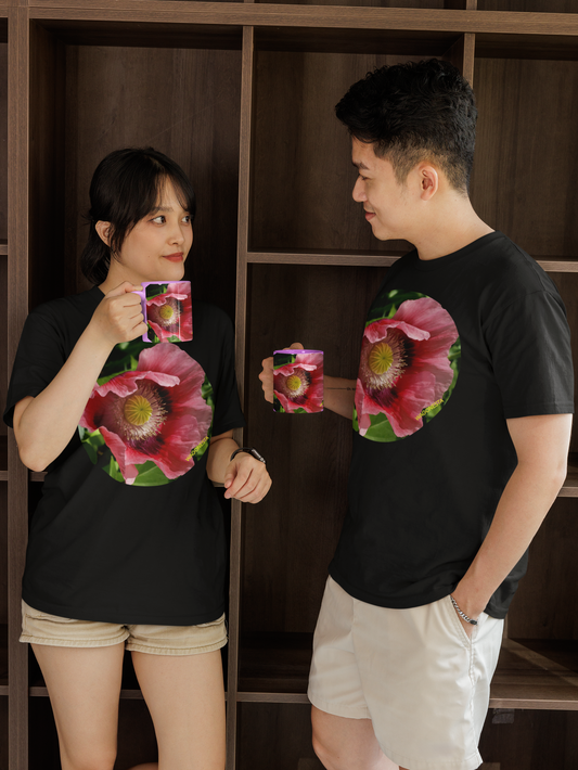 Oriental Poppy Women's Softstyle Tee - Gildan + Mug  'n Tee