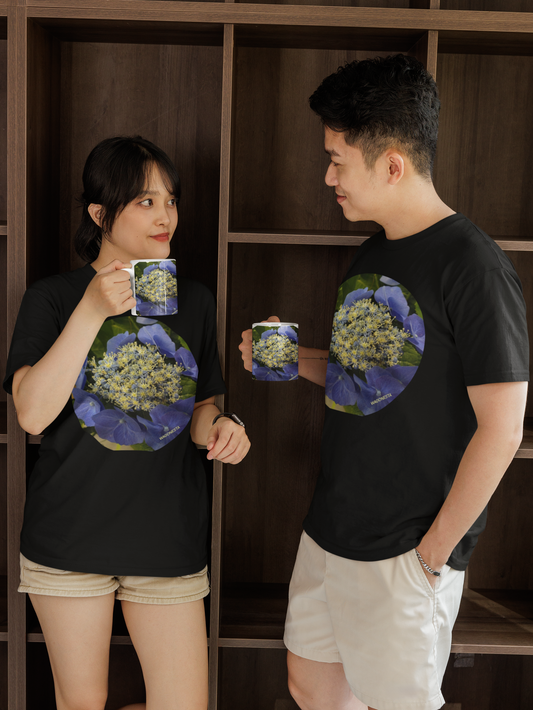 Periwinkle Macrophylia Hydrangea- Women's Softstyle Tee - Gildan + Mug 'n Tee