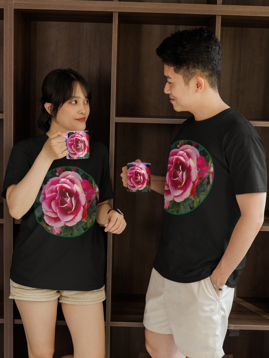 Two Tone Roses - Unisex Jersey Short Sleeve Tee - Bella+Canvas+ Mug 'n Tee