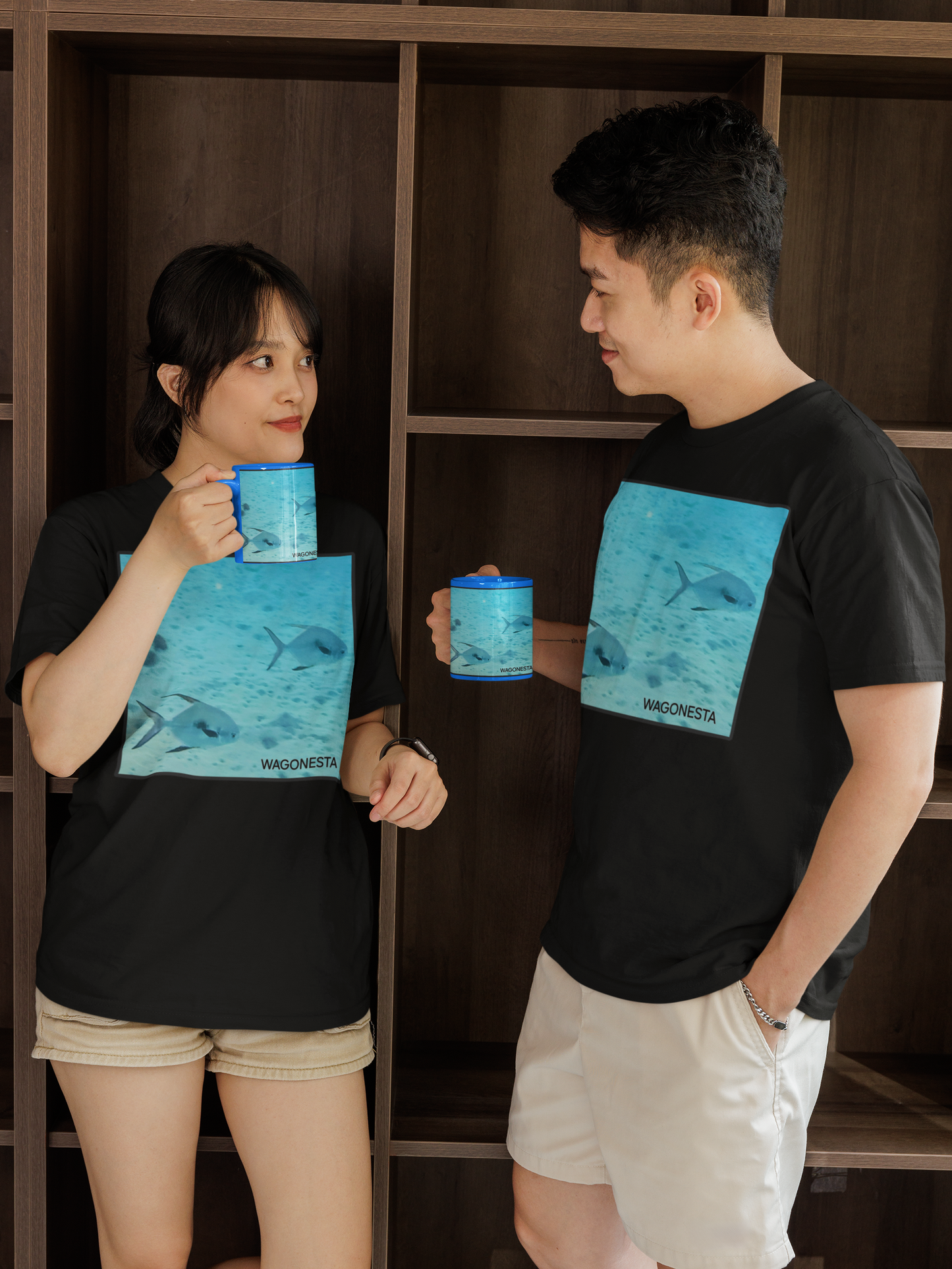 Little Blue Fish - Unisex Jersey Short Sleeve Tee - Bella+Canvas + Mug 'n Tee