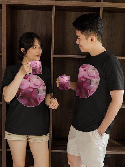 Pink Hydrangea- Unisex Jersey Short Sleeve Tee - Bella+Canvas+Mug 'n Tee