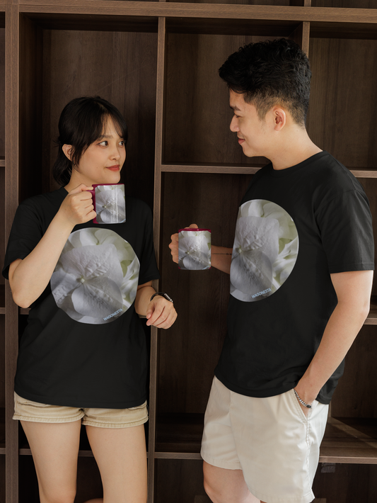 WHITE HYDRANGEA- Unisex t-shirt