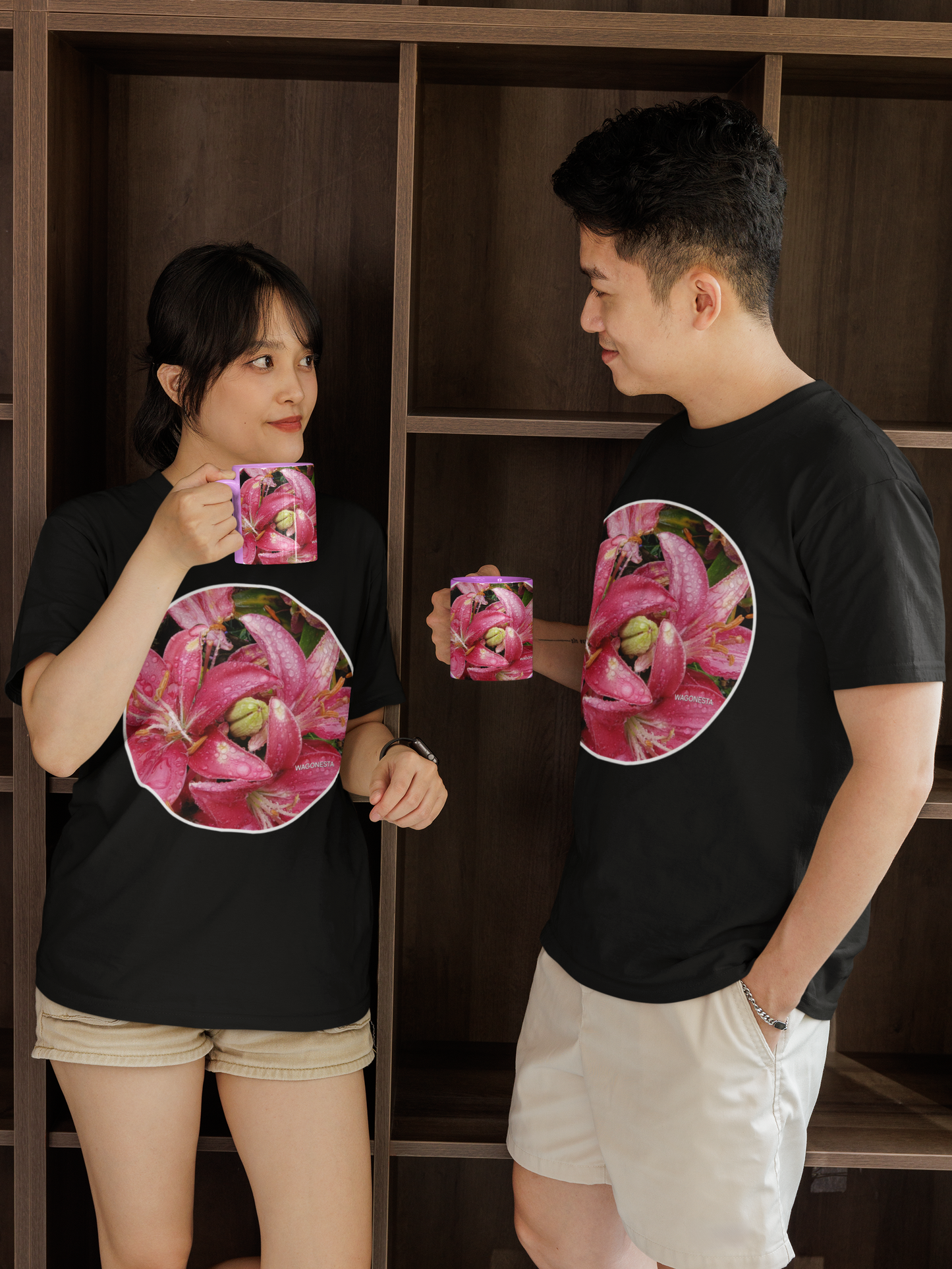 Raindrops on Lilies - Unisex Jersey Short Sleeve Tee - Bella+Canvas+Mug  'n Tee