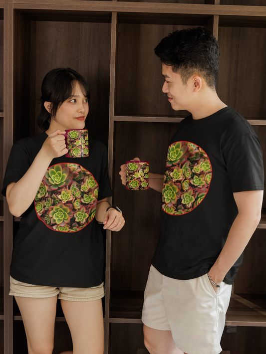 Succulents - Unisex Jersey Short Sleeve Tee - Bella+Canvas +Mug 'n Tee